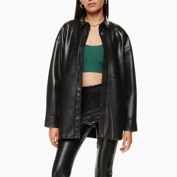 Aritzia pelli black shirt jacket - Picture 1 of 4